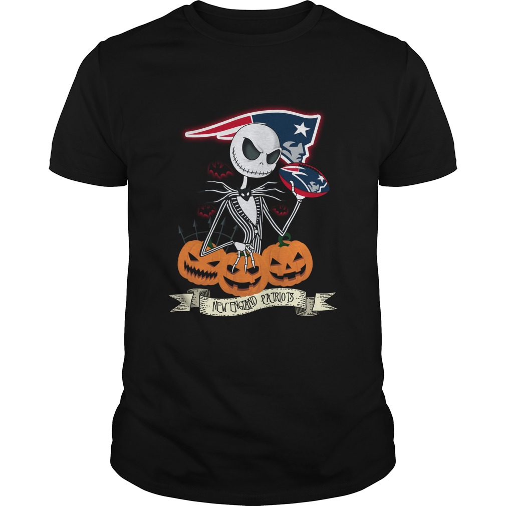 New England Patriots Halloween "jack Skellington" T-Shirt